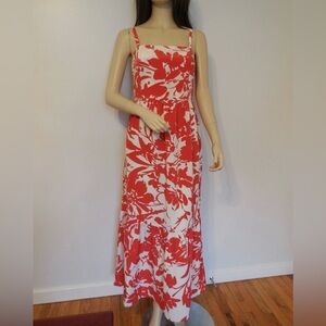 New Stitch Fix nine britt women floral maxi sundress - Size Medium orange white